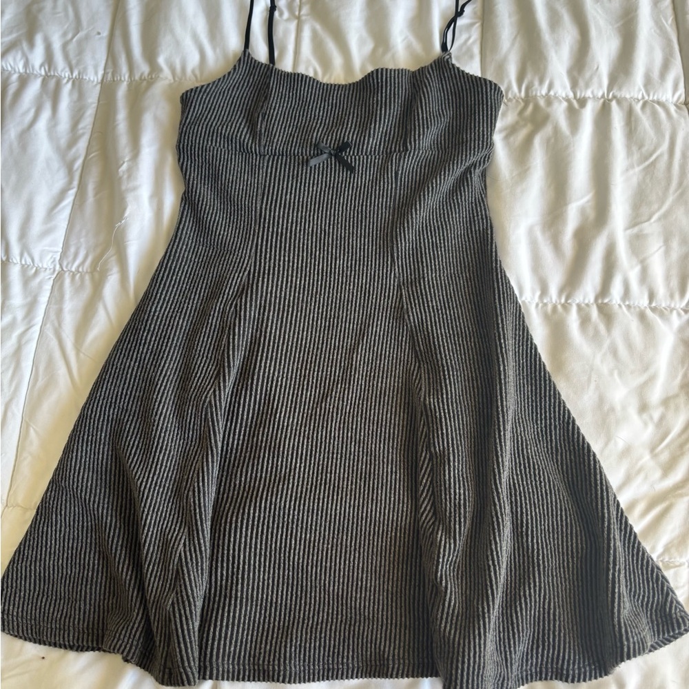 Black and White Striped Dress